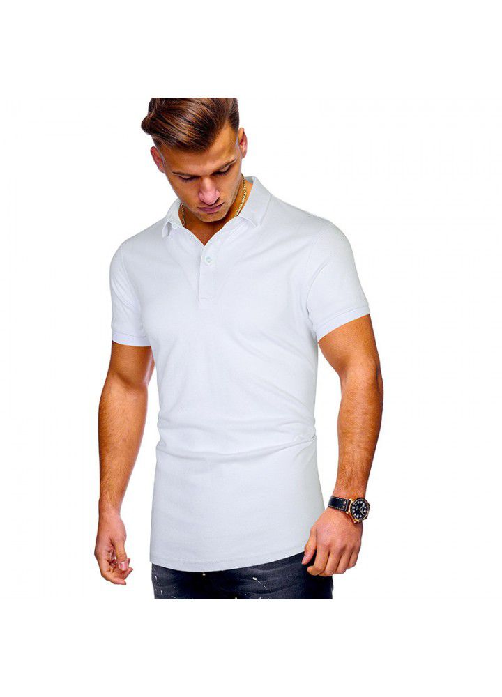 Cross border men's large men's casual polo shirt summer men's short sleeve European and American t-shirt men's custom clothing