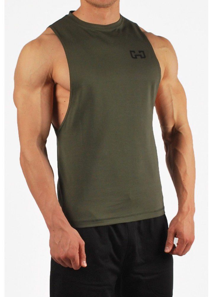New sleeveless sports men's Vest muscle fitness brothers running sleeveless T-shirt breathable slim training Pullover