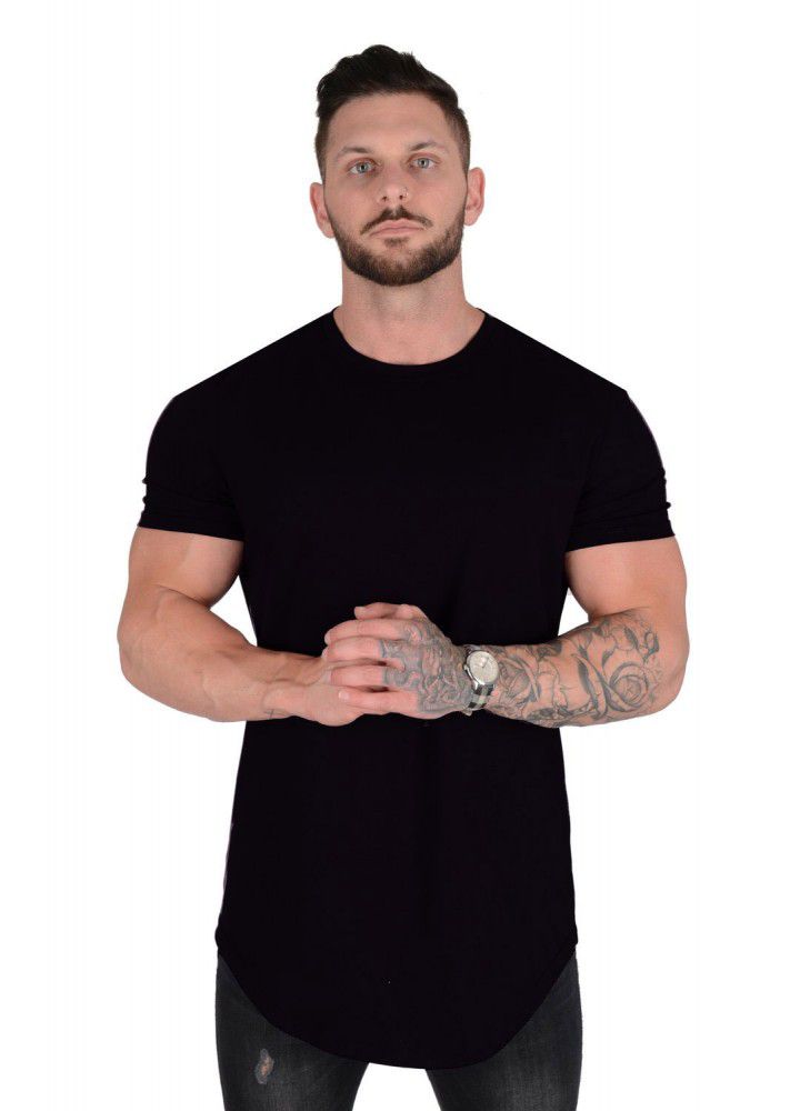Muscle fitness brothers summer men's sports leisure exercise cotton loose short sleeve T-shirt no logo