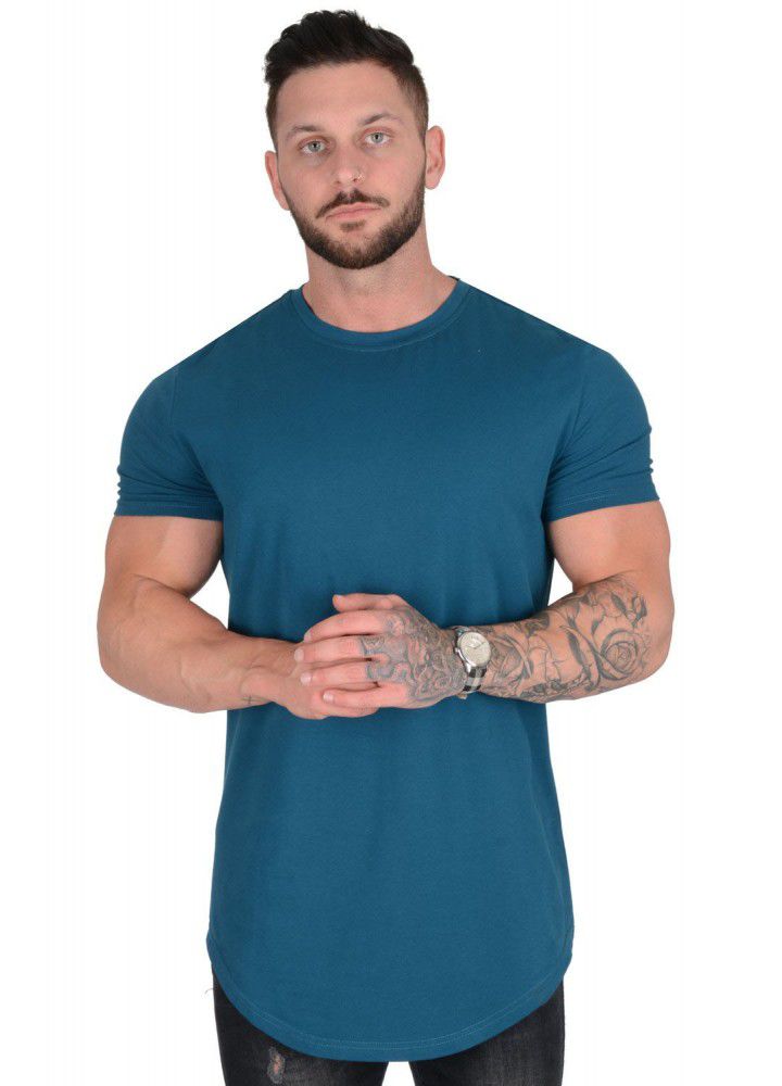 Muscle fitness brothers summer men's sports leisure exercise cotton loose short sleeve T-shirt no logo
