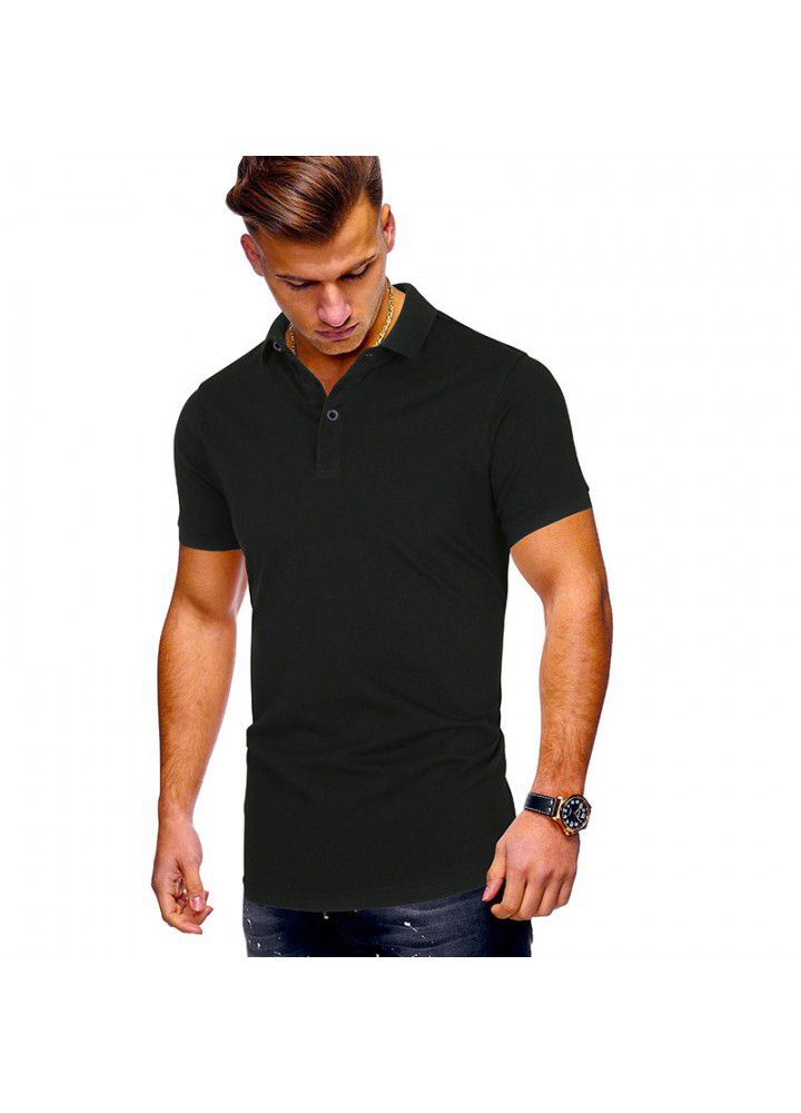 Cross border men's large men's casual polo shirt summer men's short sleeve European and American t-shirt men's custom clothing