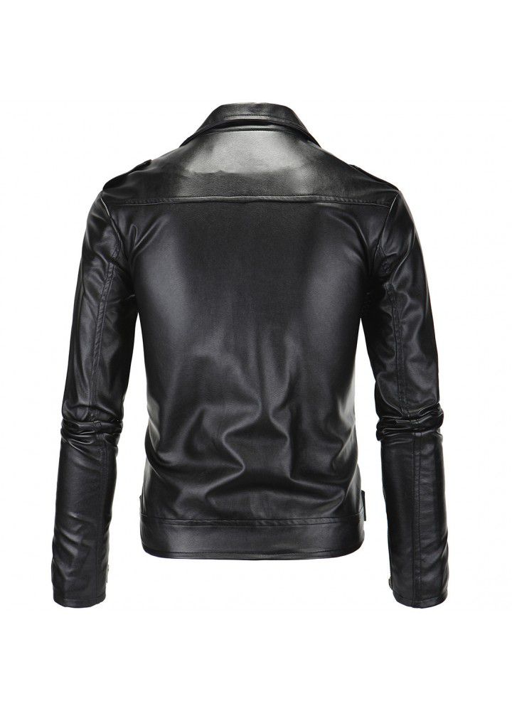 Cross border supply new Korean locomotive slim fit Leather Men's leather jacket British fashion men's leather y82