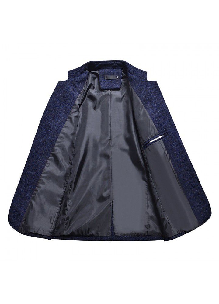 A single man's slim suit casual Blazer British gentleman's stand collar jacket