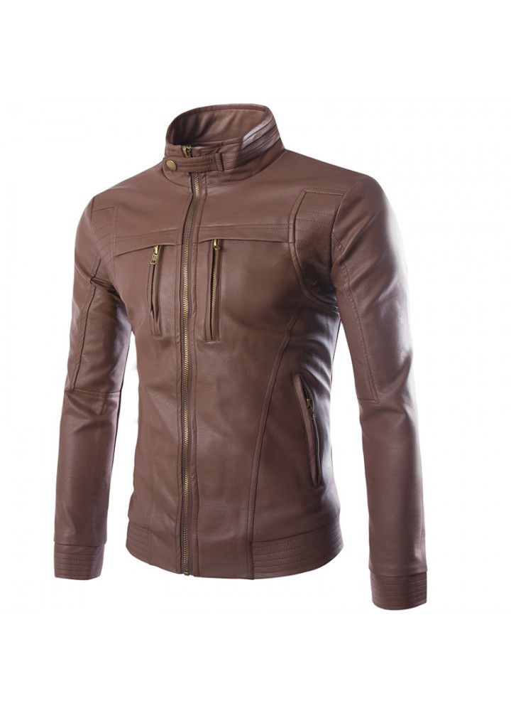 Eaby express 2020 new foreign trade leather boutique buffalo leather collar leather jacket y212