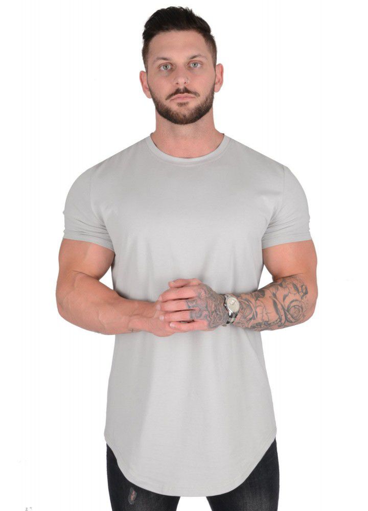 Muscle fitness brothers summer men's sports leisure exercise cotton loose short sleeve T-shirt no logo