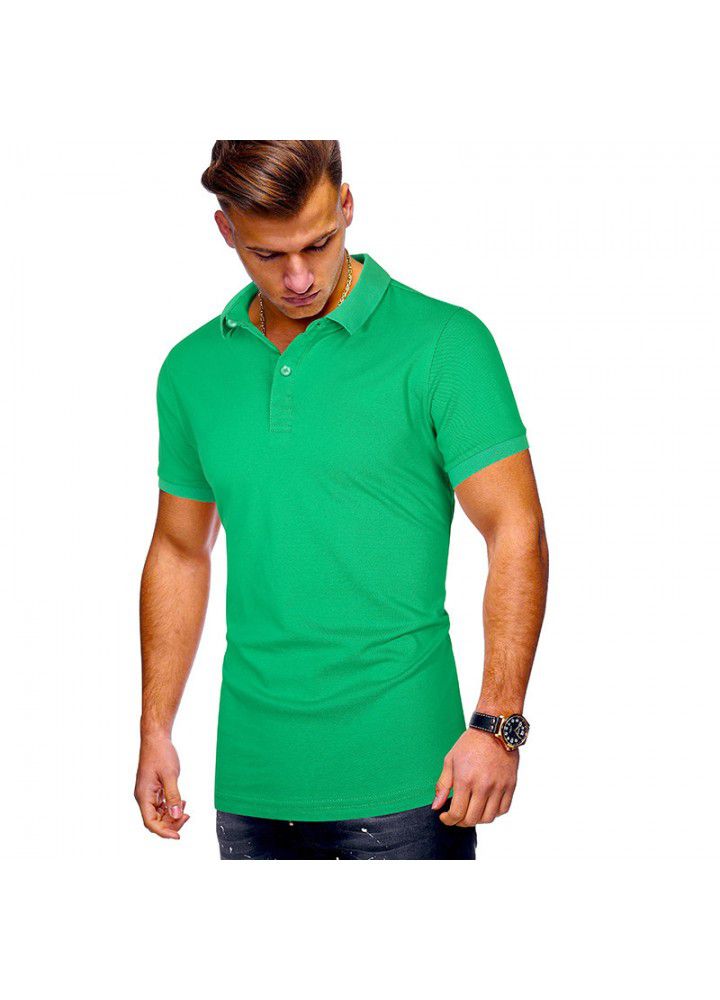 Cross border men's large men's casual polo shirt summer men's short sleeve European and American t-shirt men's custom clothing