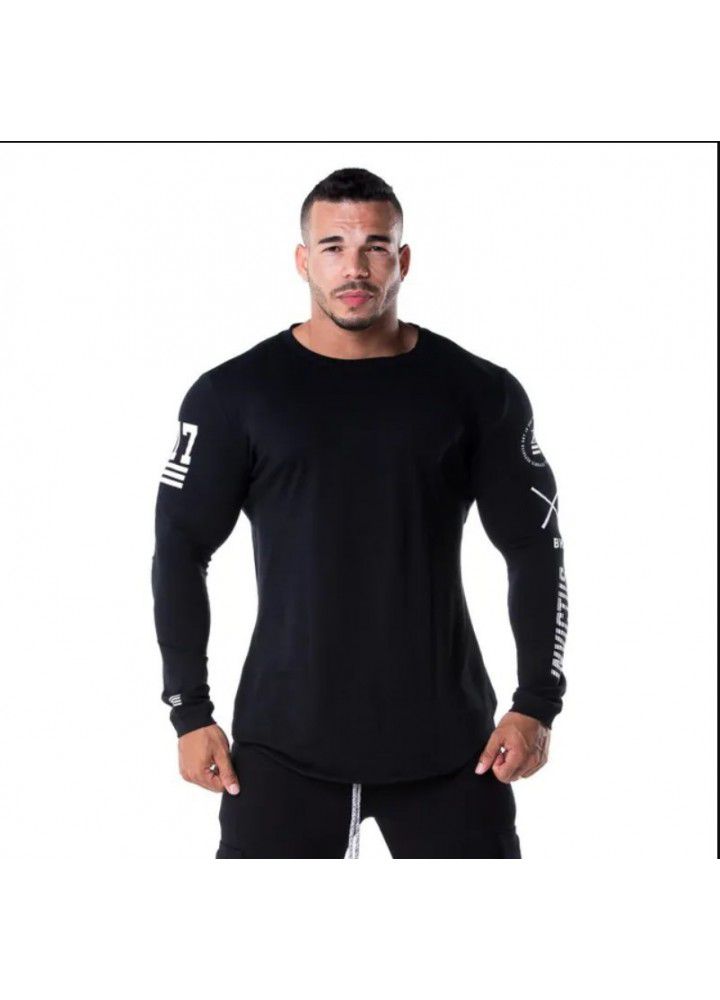 European and American autumn leisure fitness T-shirt long sleeve training clothes sports running gym sweat fast drying clothes long sleeve shirt