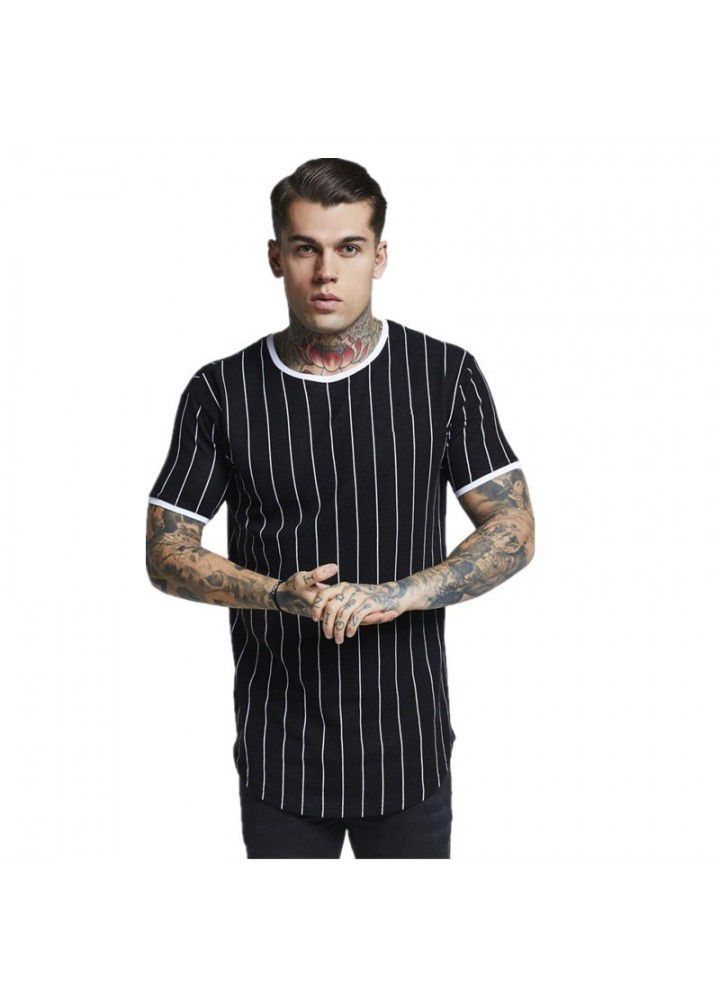 Amazon new running sport round neck t-shirt men's summer European and American leisure men's short sleeve
