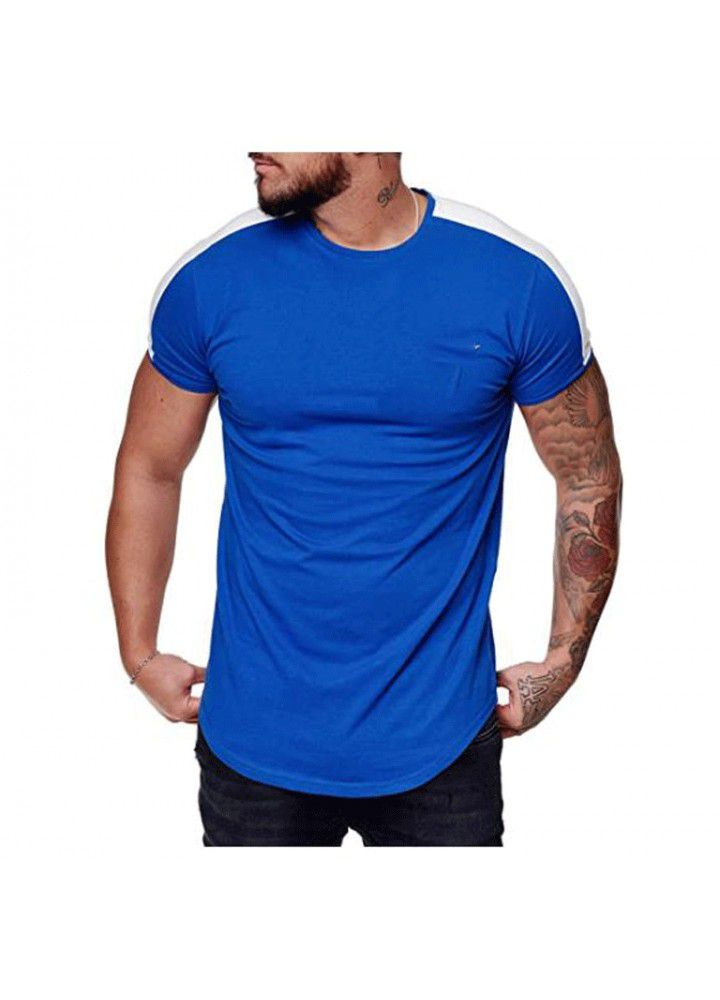 2020 summer new European and American trend men's sports short sleeve T-shirt foreign trade cross border Amazon wholesale