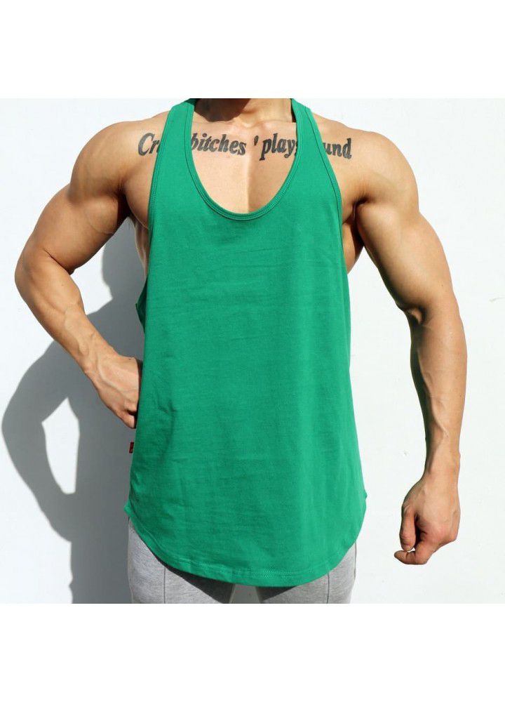 Men's fitness exercise Korean breathable loose vest men's Vest training men's Vest