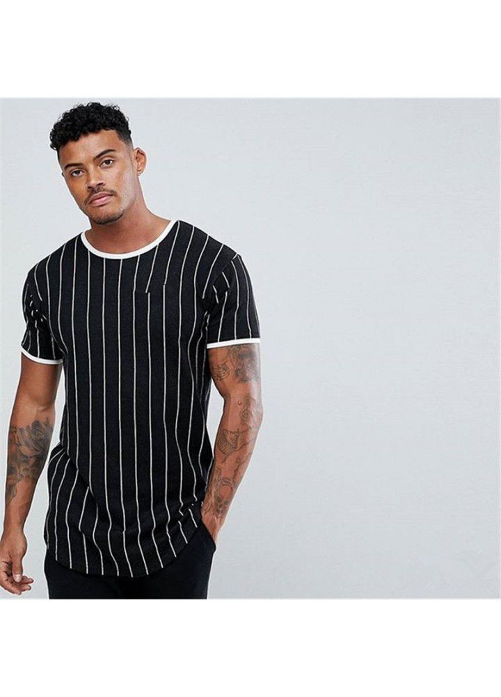 Amazon new running sport round neck t-shirt men's summer European and American leisure men's short sleeve