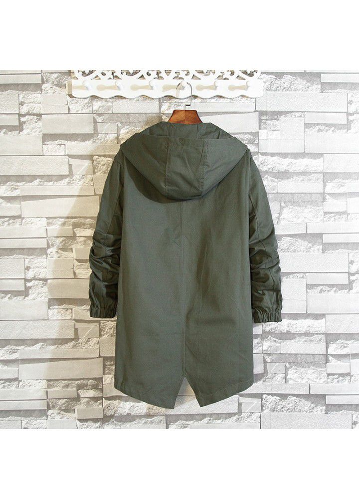 Foreign trade Amazon 2018 autumn new men's jacket coat fattening oversize tooling windbreaker coat