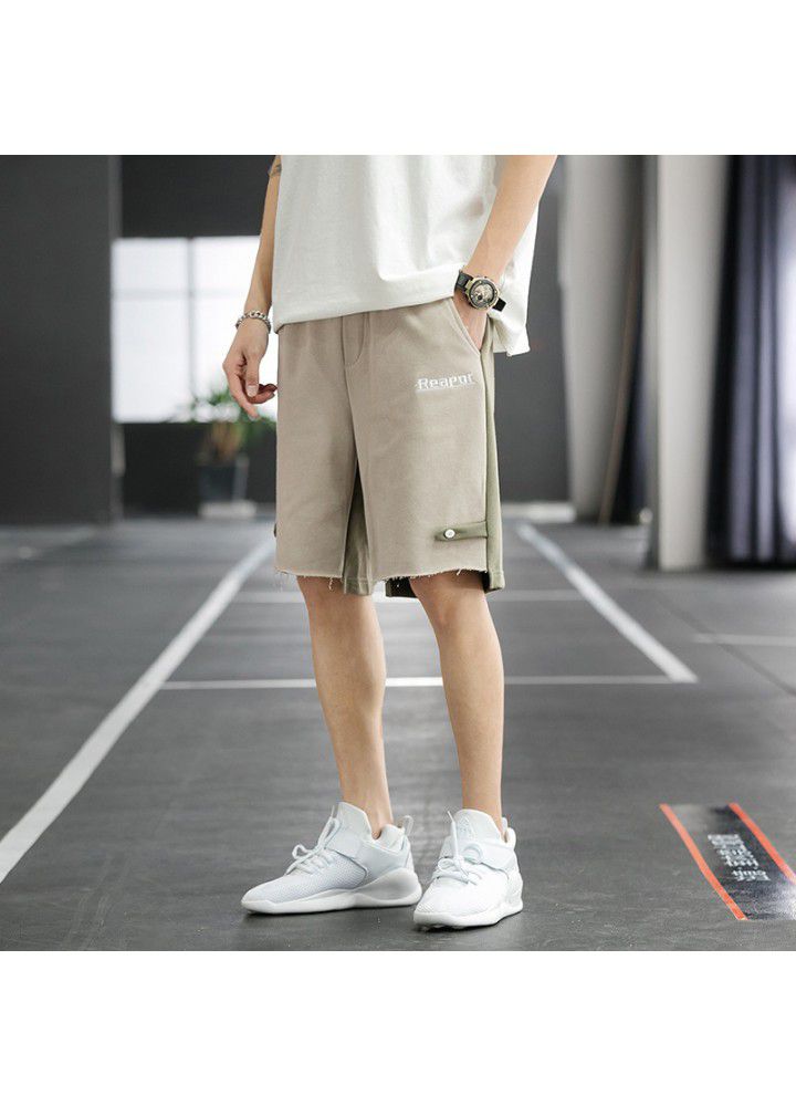 Men's shorts and Capris summer new Japanese street youth casual men's loose plaid pants trend