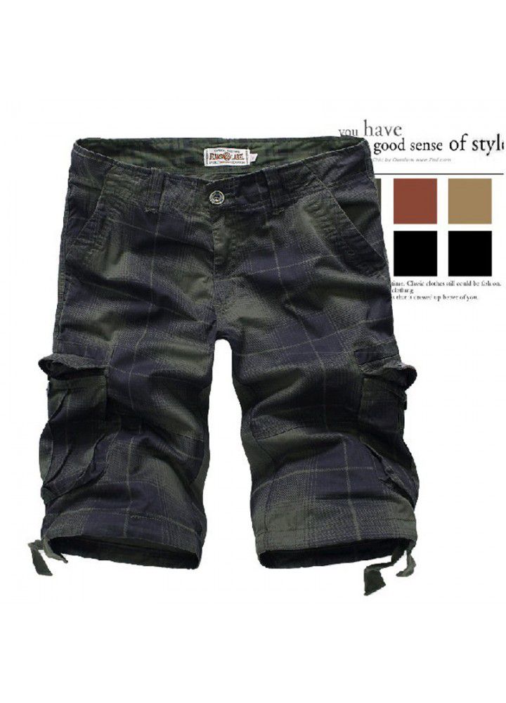 Recruitment agent: eBay express hot selling tooling Chinese pants, foreign trade Capris, outdoor Plaid Chinese pants, European size pants