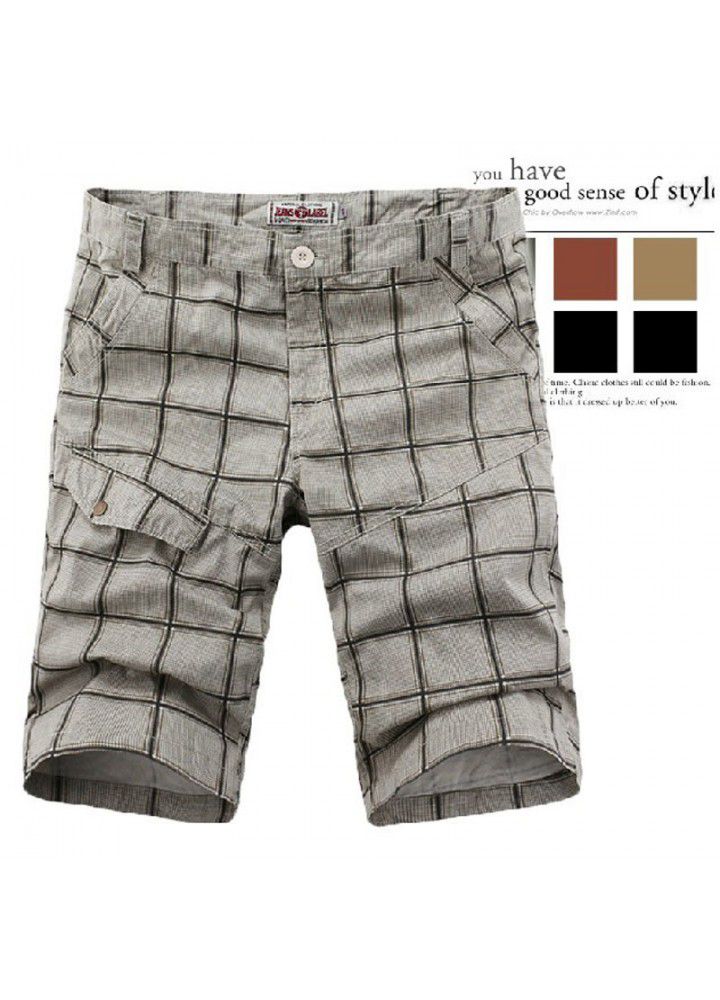 Broken size processing multi bag overalls men's casual pants