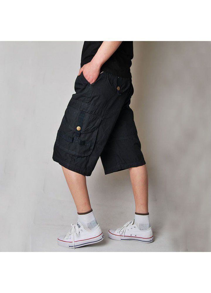Warehouse Clearance Multi Pocket loose tooling pants European size 5-inch Pants Large Size Chinese pants military pants