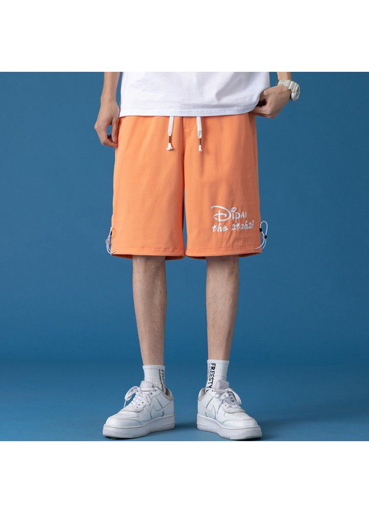 2021 tooling shorts men's sports pants Korean street summer casual pants loose straight pants trend