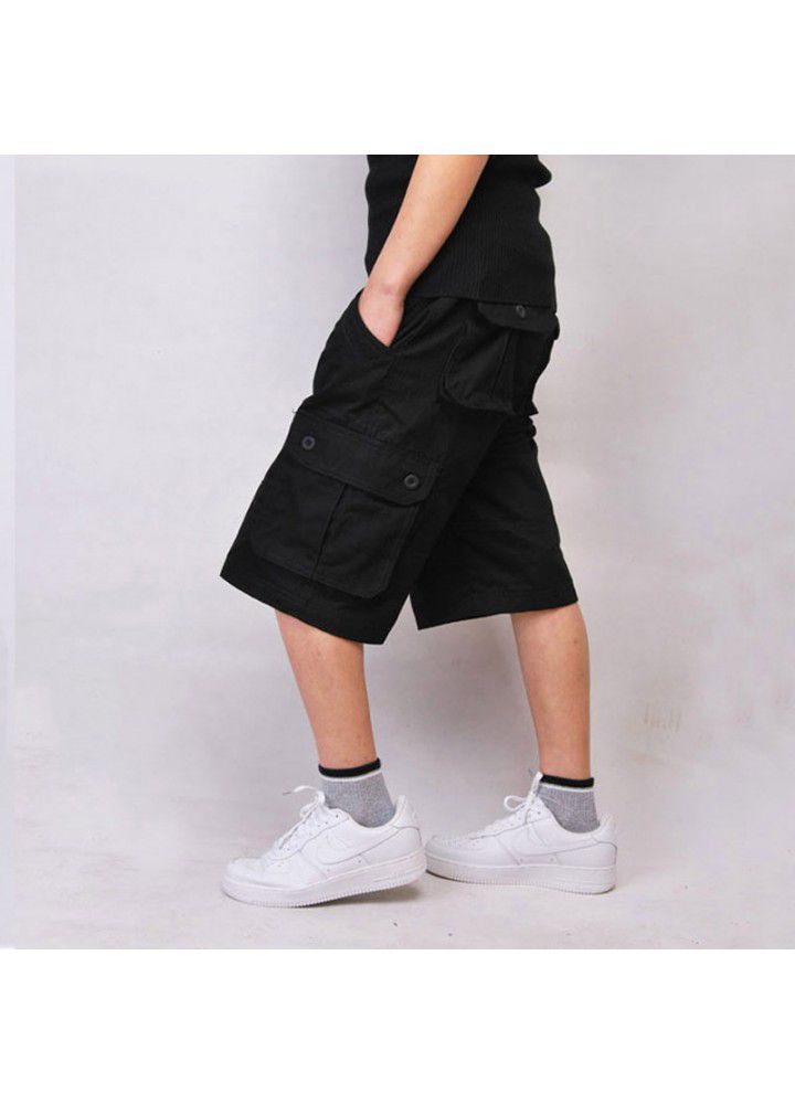 2021 new Multi Pocket tooling pants camouflage pants large men's Pants Capris European men's pants