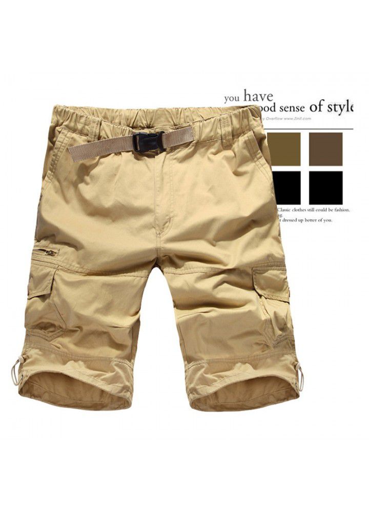 Fast selling eBay sells pure cotton washed Multi Pocket large men's pants, work clothes, medium pants and European pants