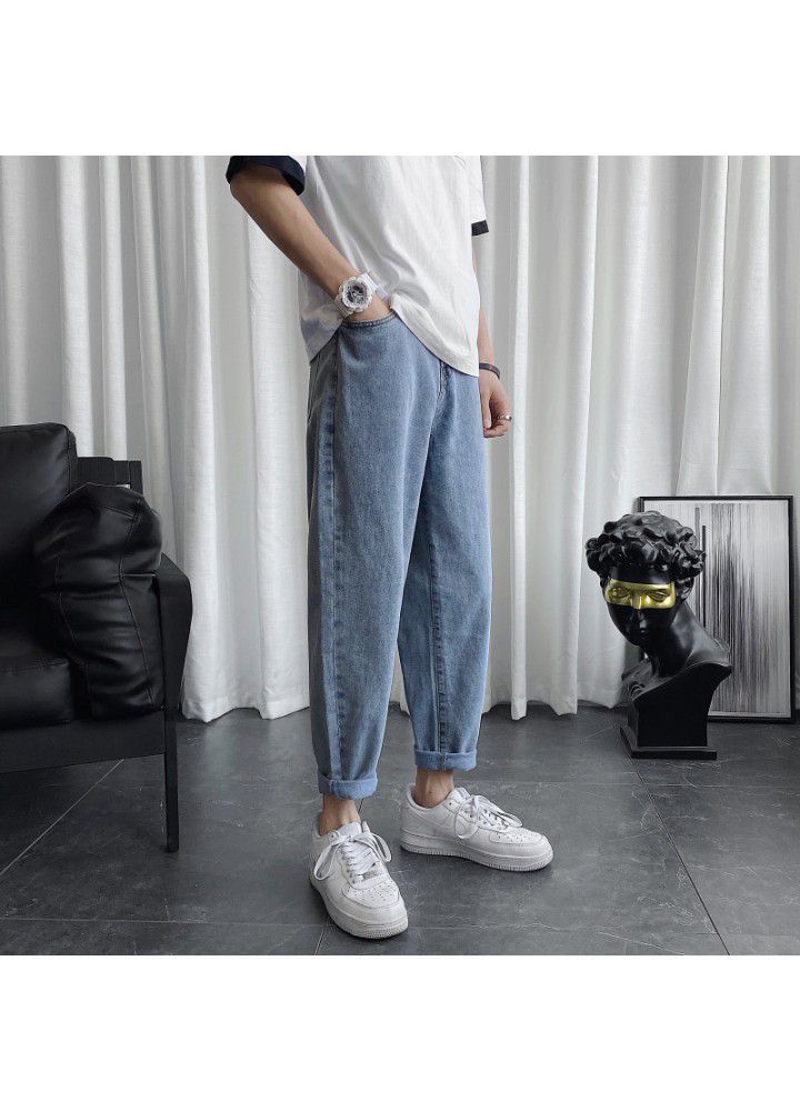2021 new pants men's summer slim pants
