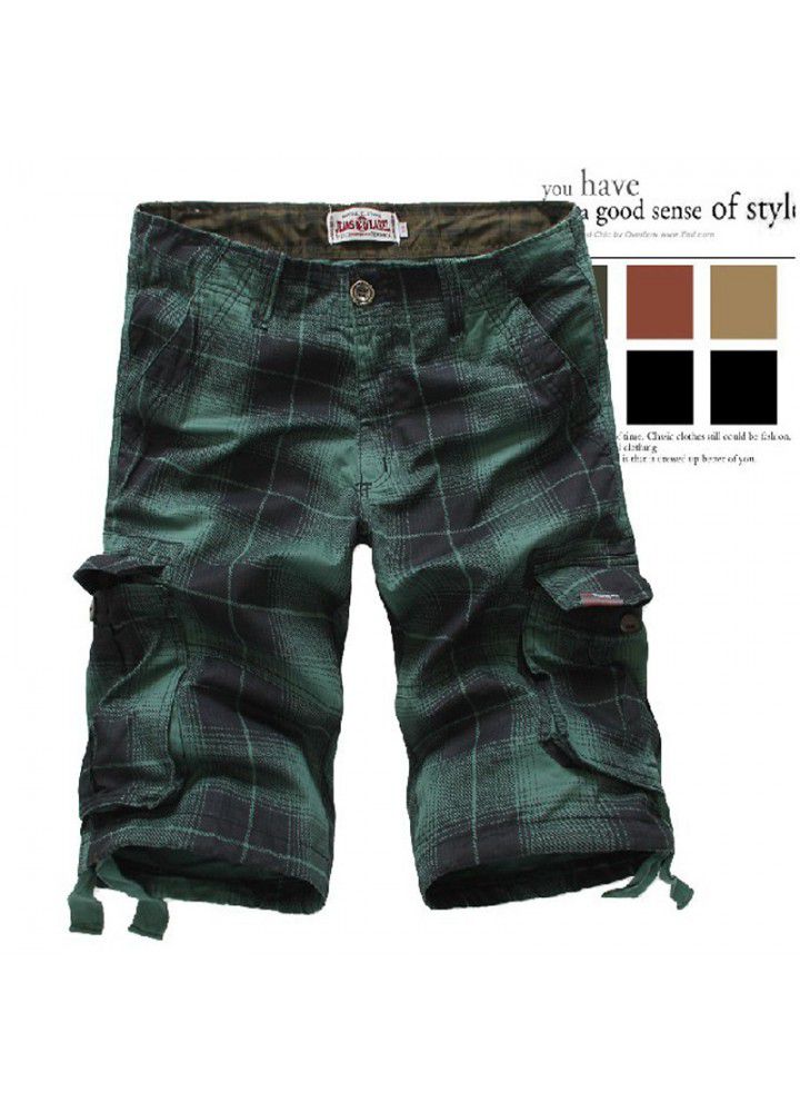 Recruitment agent: eBay express hot selling tooling Chinese pants, foreign trade Capris, outdoor Plaid Chinese pants, European size pants