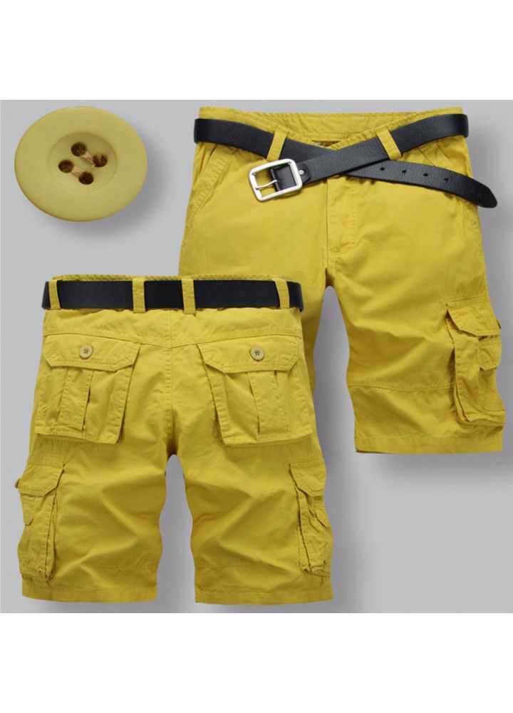 Amazon Europe and America sell pure cotton washing Multi Pocket tooling pants men's pants outdoor pants