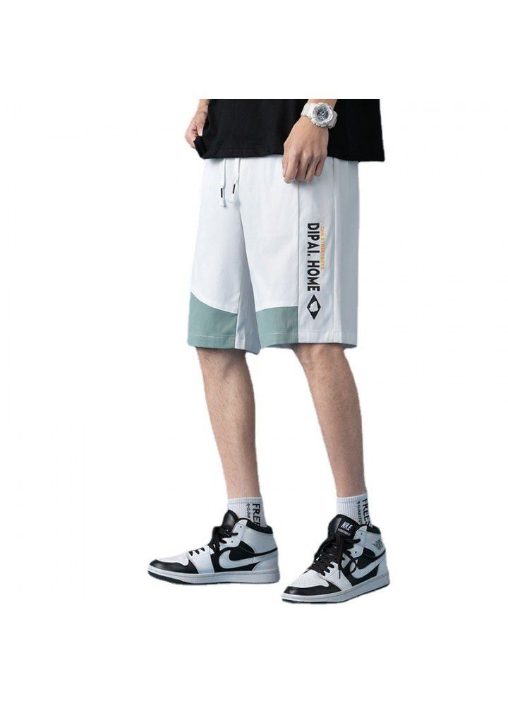 2021 tooling shorts men's sports pants Korean street summer casual pants loose straight pants trend