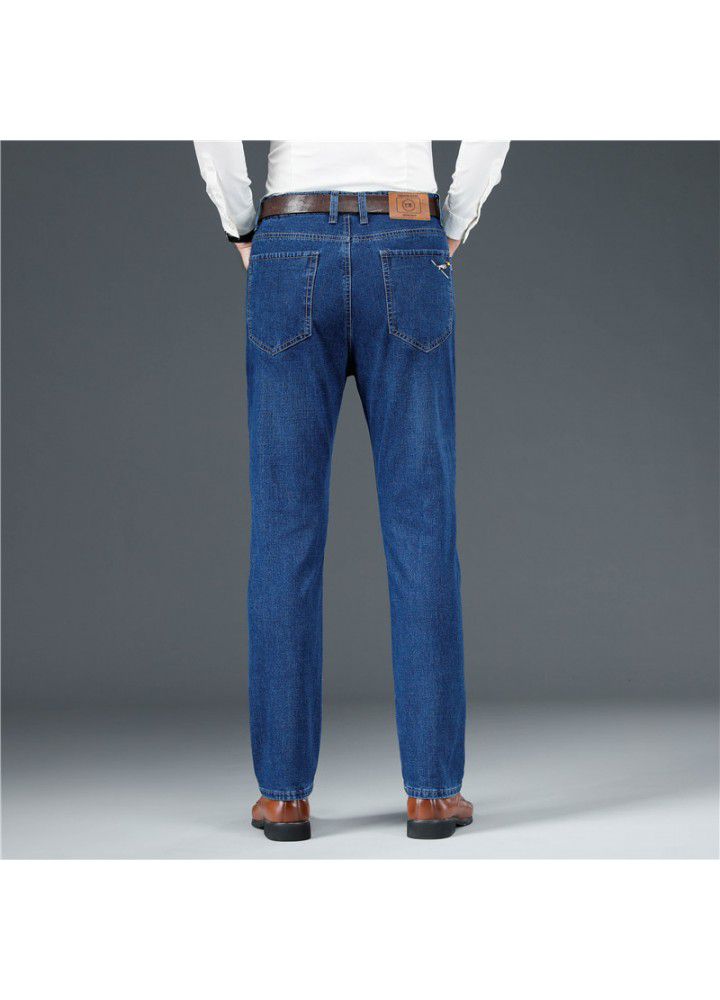 2021 autumn stretch men's casual fashion jeans business men's straight jeans