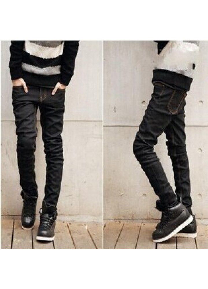 2020 summer men's Korean slim fit nine point waist jeans men's small foot Korean jeans men's