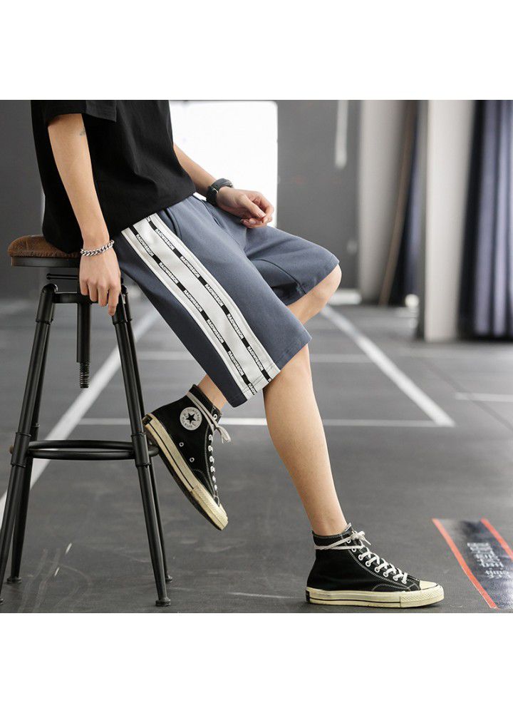 Men's shorts and Capris summer new Japanese street youth casual men's loose plaid pants trend