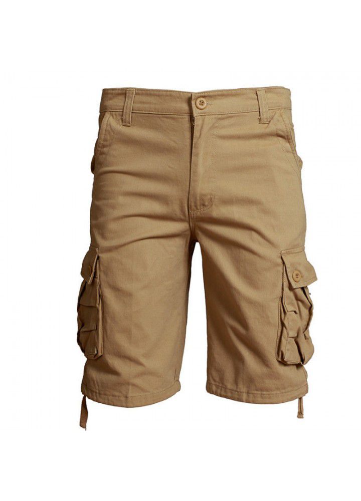 Factory direct sales Multi Pocket wash overalls oversized pants outdoor Capris men's casual pants