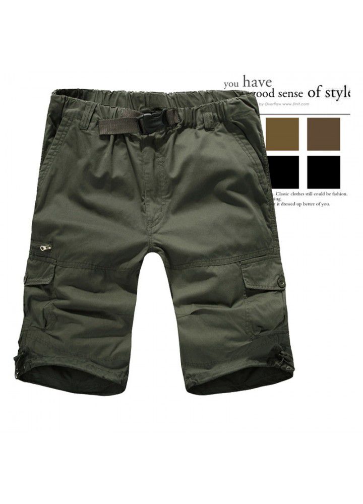 Fast selling eBay sells pure cotton washed Multi Pocket large men's pants, work clothes, medium pants and European pants