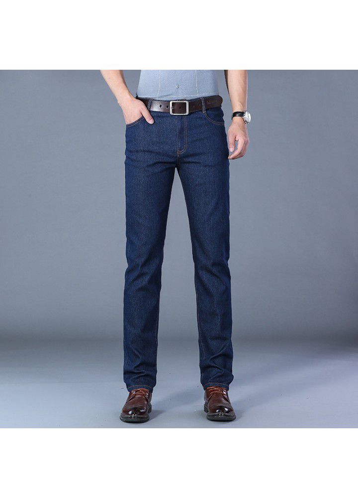 2021 autumn business dress spot wholesale ordinary Blue Stretch youth work waist pants jeans pants