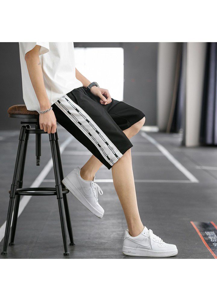 Men's shorts and Capris summer new Japanese street youth casual men's loose plaid pants trend