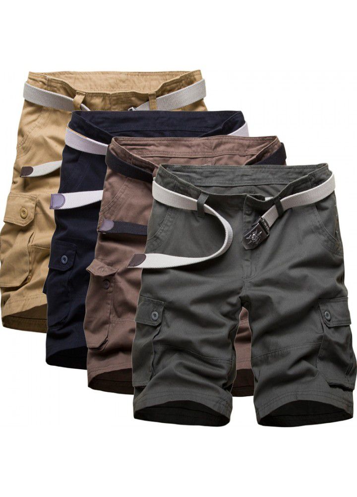 Cross border e-commerce hot selling loose Multi Pocket overalls men's large medium pants casual pants