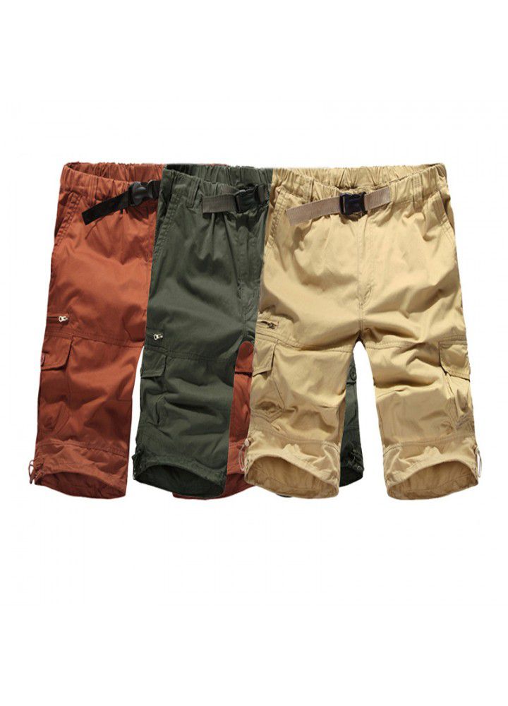 Fast selling eBay sells pure cotton washed Multi Pocket large men's pants, work clothes, medium pants and European pants