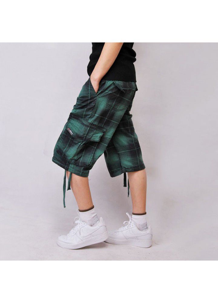 Break size special lattice pants, tooling pants, Capris, summer European size pants