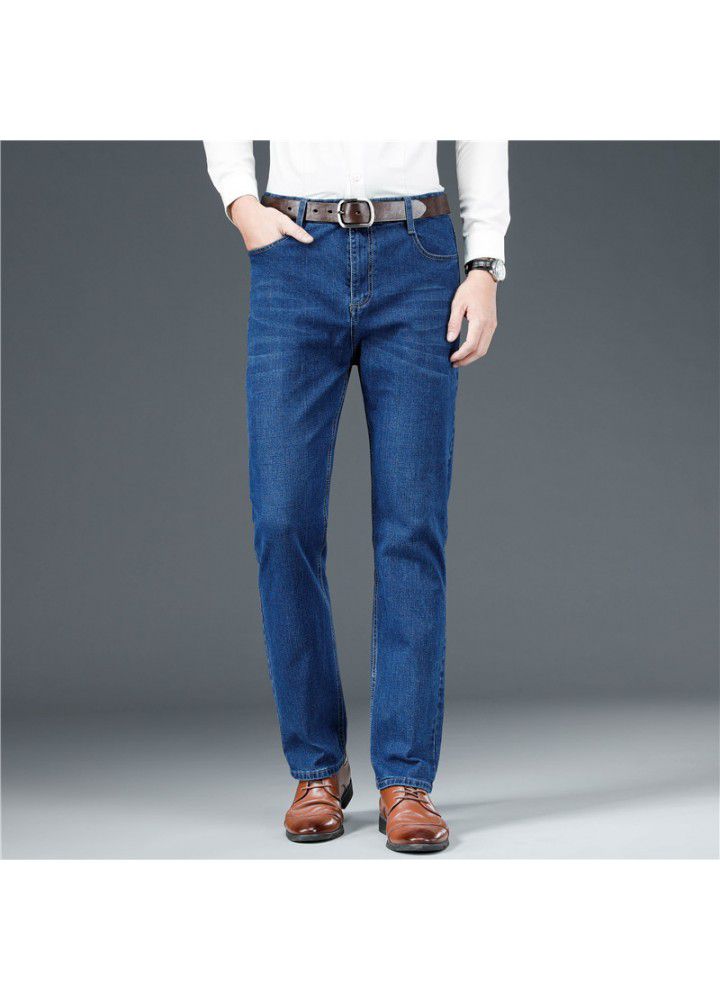2021 autumn stretch men's casual fashion jeans business men's straight jeans
