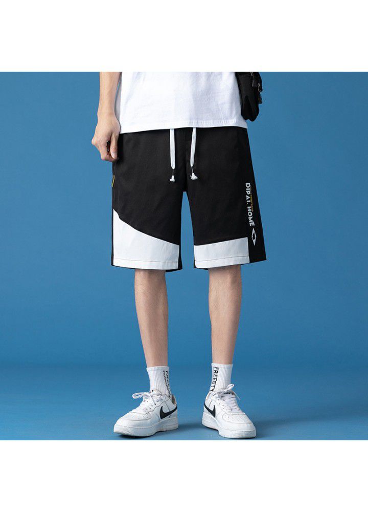 2021 tooling shorts men's sports pants Korean street summer casual pants loose straight pants trend