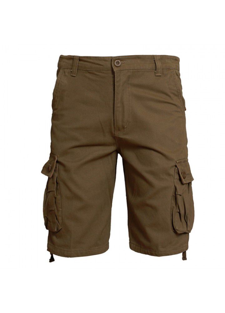 Factory direct sales Multi Pocket wash overalls oversized pants outdoor Capris men's casual pants