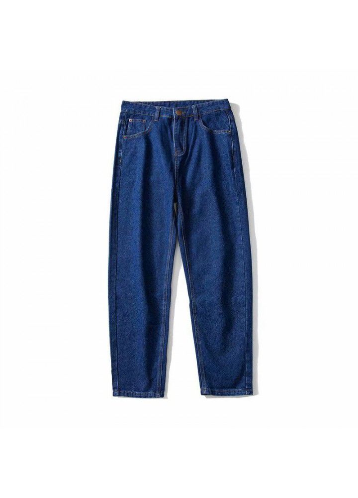 Wholesale 2021 autumn new men's jeans Korean Trend loose casual jeans straight tube Harem Pants