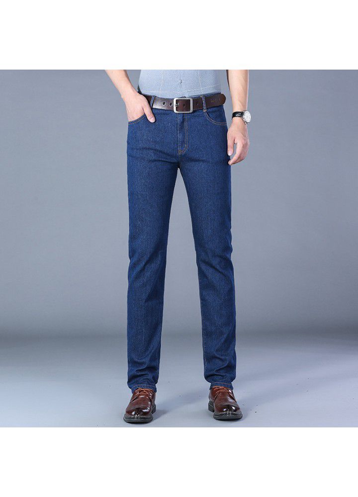 2021 autumn business dress spot wholesale ordinary Blue Stretch youth work waist pants jeans pants