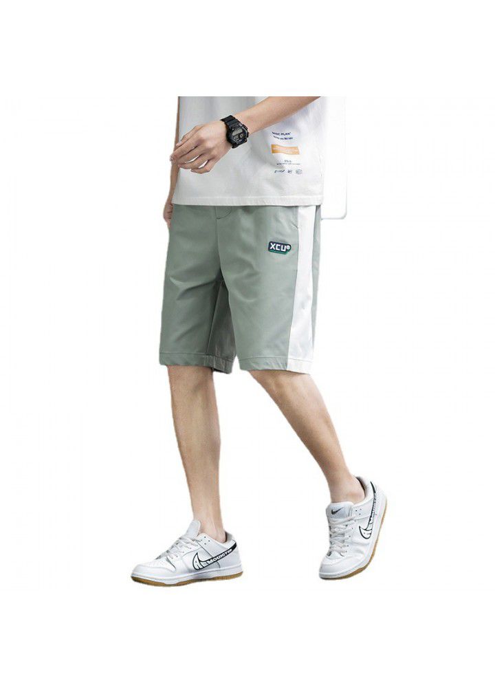 Men's shorts and Capris summer new Japanese street youth casual men's loose plaid pants trend