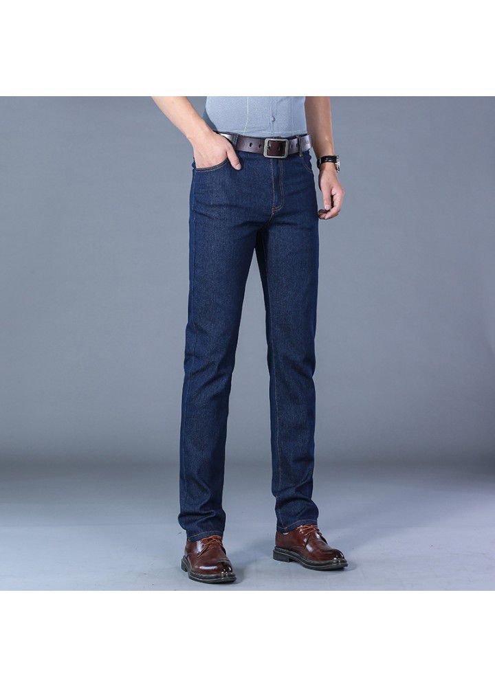 2021 autumn business dress spot wholesale ordinary Blue Stretch youth work waist pants jeans pants