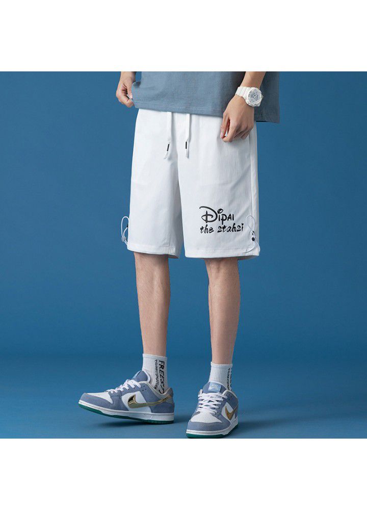 2021 tooling shorts men's sports pants Korean street summer casual pants loose straight pants trend