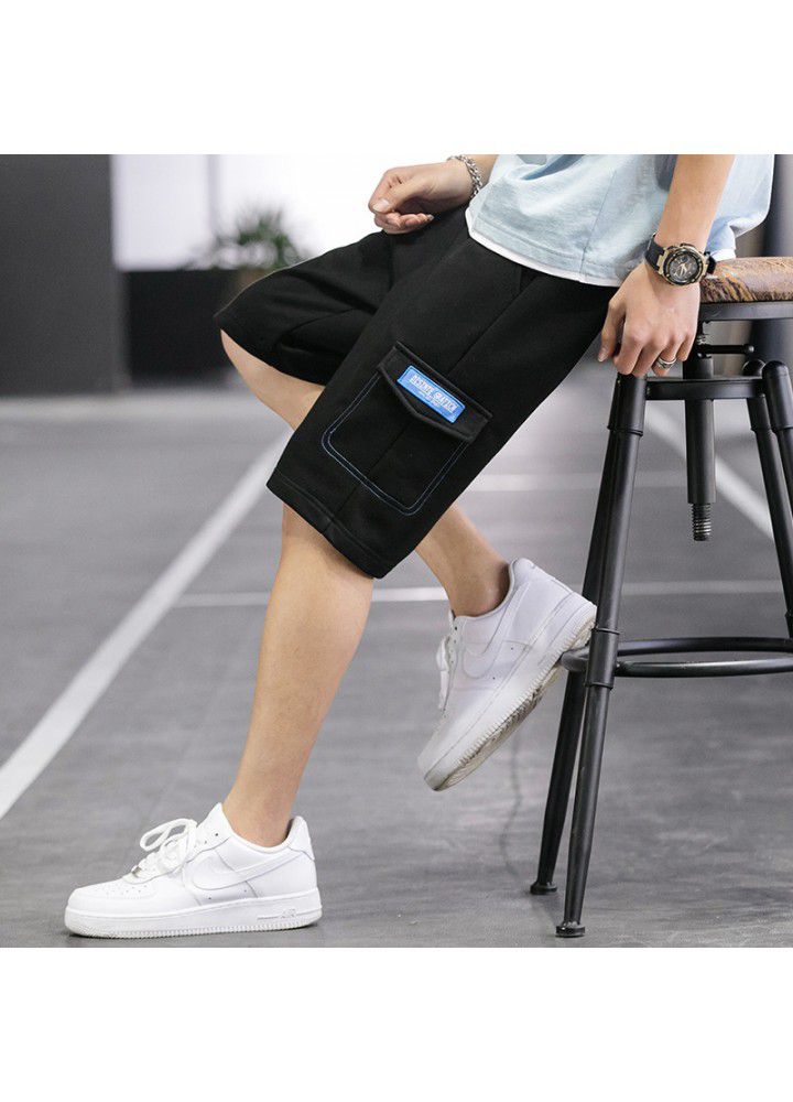 Men's shorts and Capris summer new Japanese street youth casual men's loose plaid pants trend