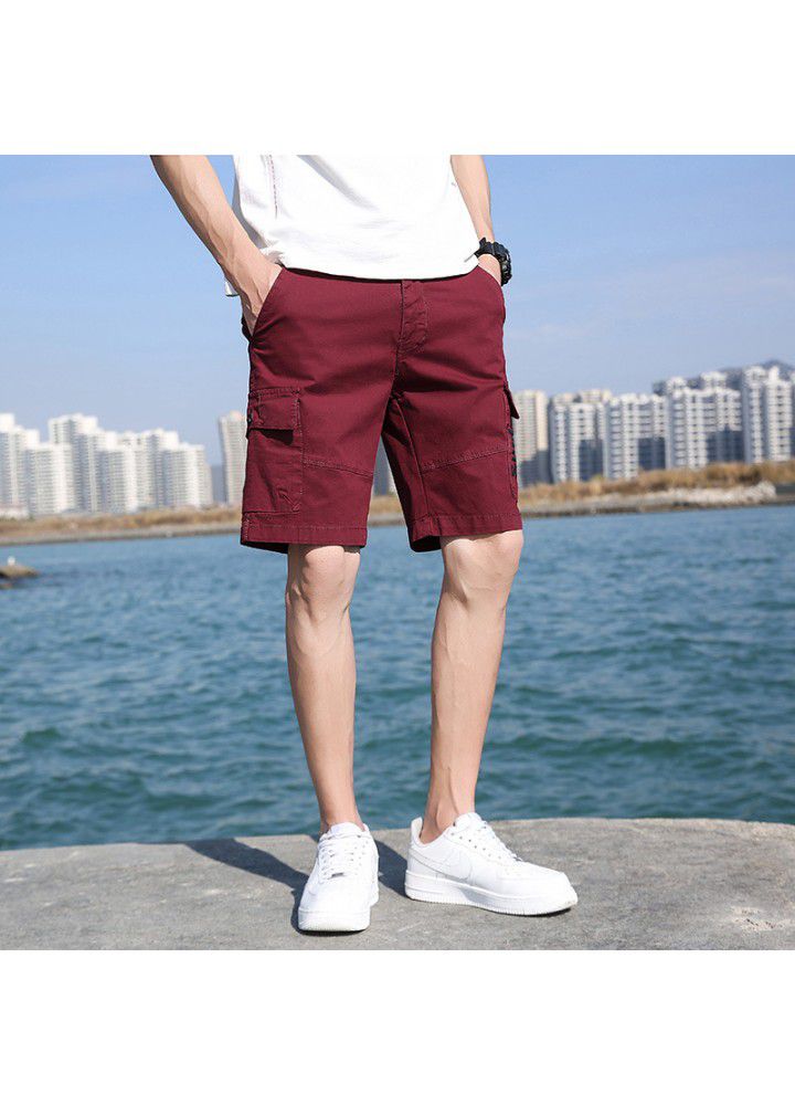 Foreign trade 2021 summer Euro American style casual shorts men's fashion overalls men's loose straight sports pants fashion