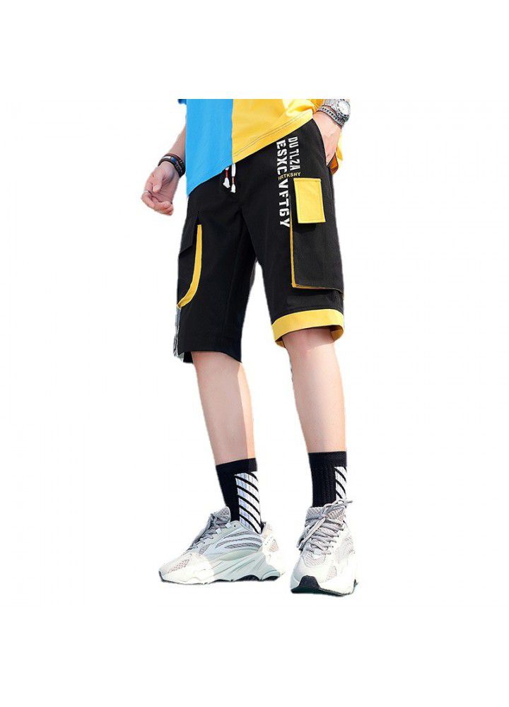 Casual shorts men's Korean fashion youth fashion brand ins loose five Division pants men's fashion summer