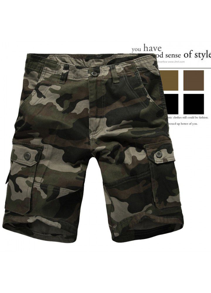 EBay Europe and the United States hot super large fashion multi bag overalls Capris outdoor pants European men's pants