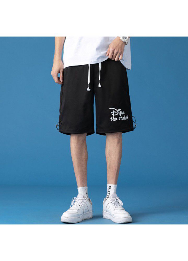 2021 tooling shorts men's sports pants Korean street summer casual pants loose straight pants trend